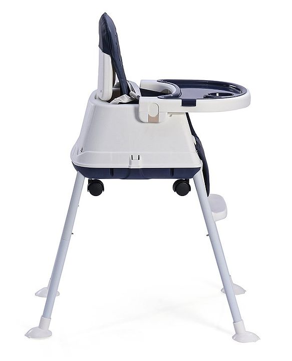 Babyhug 3 in 1 Eat & Grow Convertible High Chair | High Chair, Feeding Chair & Booster Chair| Adjustable Double Food Tray| Removable PU Leather Seat| Safety Harness| Removable Footrest (Colour May Vary)