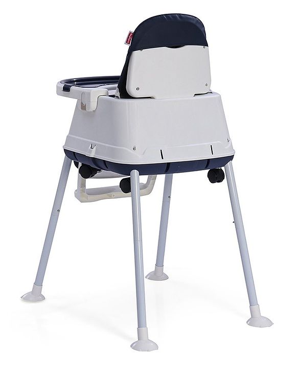 Babyhug 3 in 1 Eat & Grow Convertible High Chair | High Chair, Feeding Chair & Booster Chair| Adjustable Double Food Tray| Removable PU Leather Seat| Safety Harness| Removable Footrest (Colour May Vary)