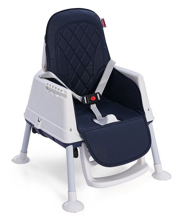 Babyhug 3 in 1 Eat & Grow Convertible High Chair | High Chair, Feeding Chair & Booster Chair| Adjustable Double Food Tray| Removable PU Leather Seat| Safety Harness| Removable Footrest (Colour May Vary)