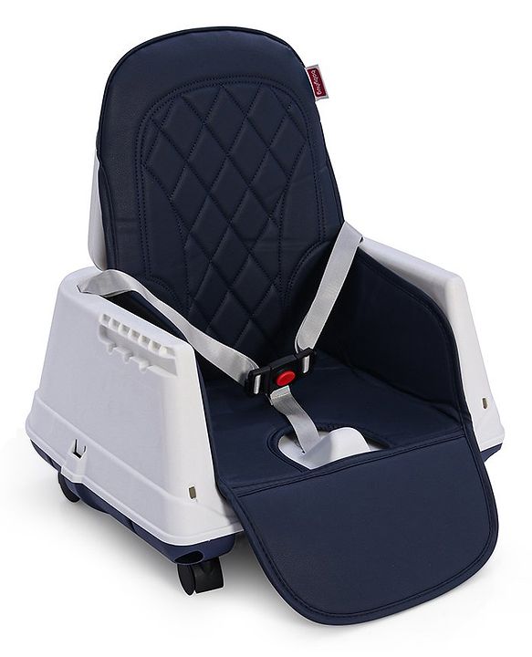 Babyhug 3 in 1 Eat & Grow Convertible High Chair | High Chair, Feeding Chair & Booster Chair| Adjustable Double Food Tray| Removable PU Leather Seat| Safety Harness| Removable Footrest (Colour May Vary)