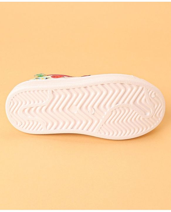 Cute Walk by Babyhug Casual Slip On Shoes Ladybug Print - Red