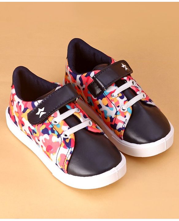 Cute Walk by Babyhug Slip On Velcro Closure Casual Shoes - Navy Blue