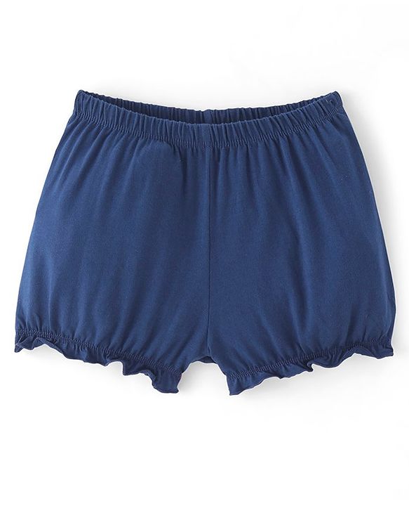 Pine Kids Cotton Lycra Knit Bloomers with Solid &  Polka Dot Print Pack of 3 - Color May Vary