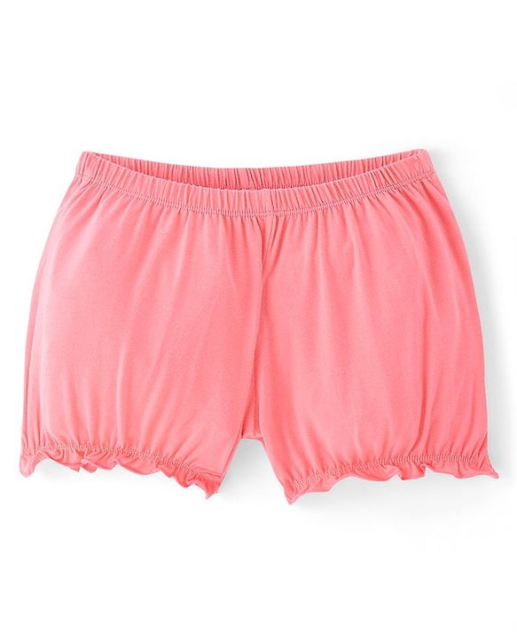 Pine Kids Cotton Lycra Knit Bloomers with Solid & Striped Pack of 3 - Colour May Vary