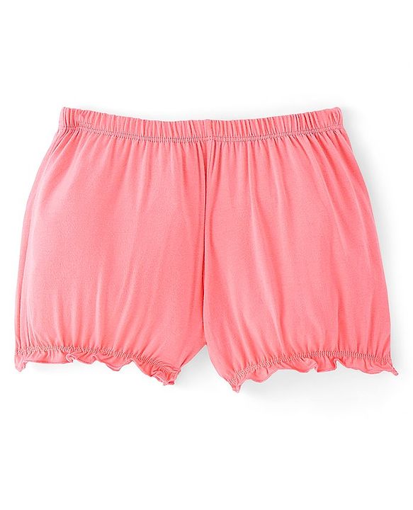 Pine Kids Cotton Lycra Knit Bloomers with Solid & Striped Pack of 3 - Colour May Vary
