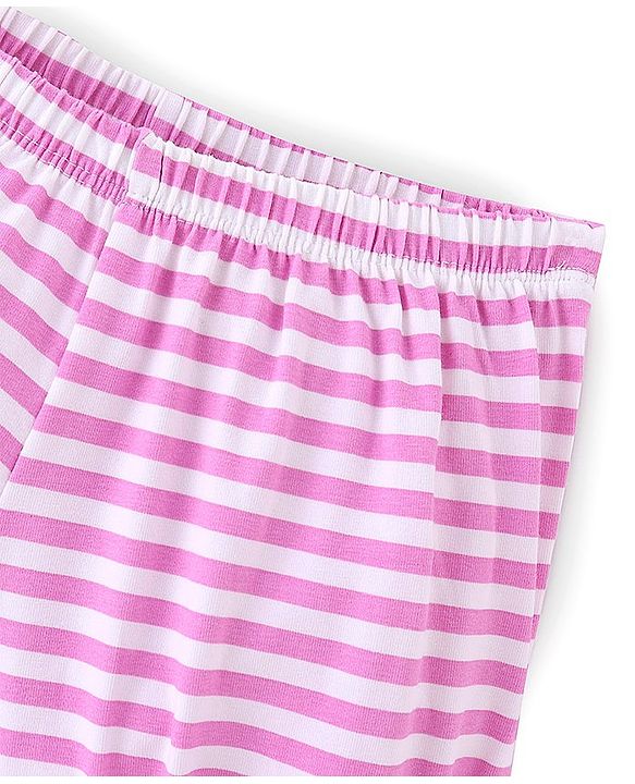 Pine Kids Cotton Lycra Knit Bloomers with Solid & Striped Pack of 3 - Colour May Vary