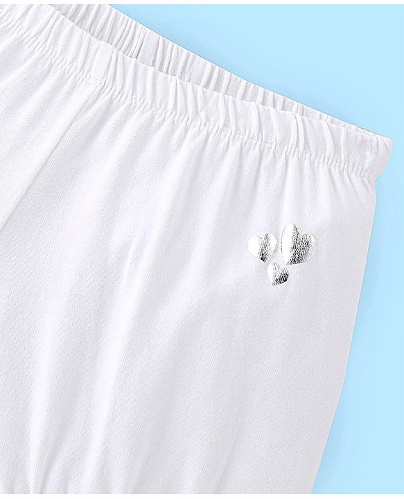 Pine Kids Cotton Lycra Knit Bloomers with Heart Print Pack of 3  - Colour May Vary