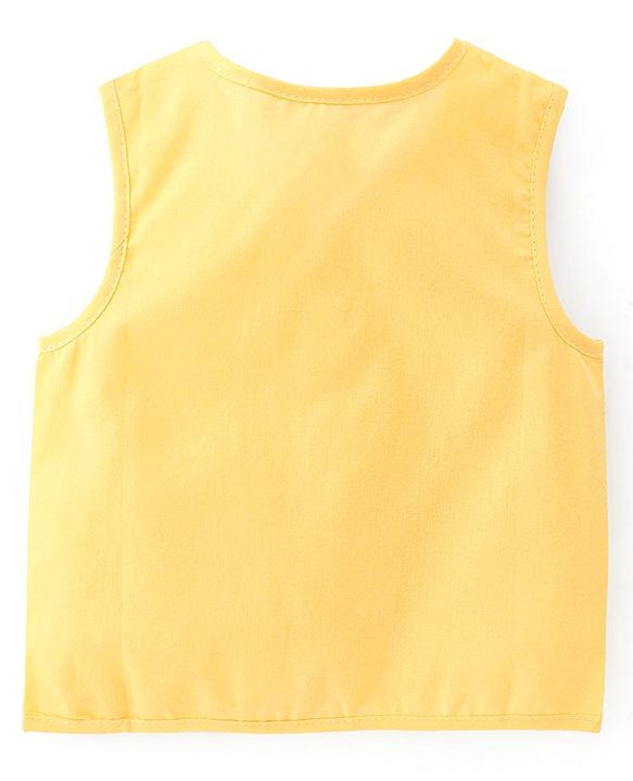 Babyhug 100% Cotton Woven Sleeveless Front Open Jhabla Star Print Pack Of 3 - Multicolor