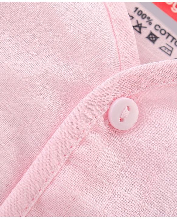 Babyhug 100% Cotton Poplin Sleeveless Front Open Jhablas Solid Colour Pack of 3- Pink Yellow & Blue