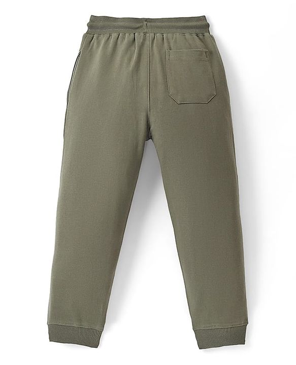 Pine Kids Looper Knit Full Length Joggers With Skateday Print- Green