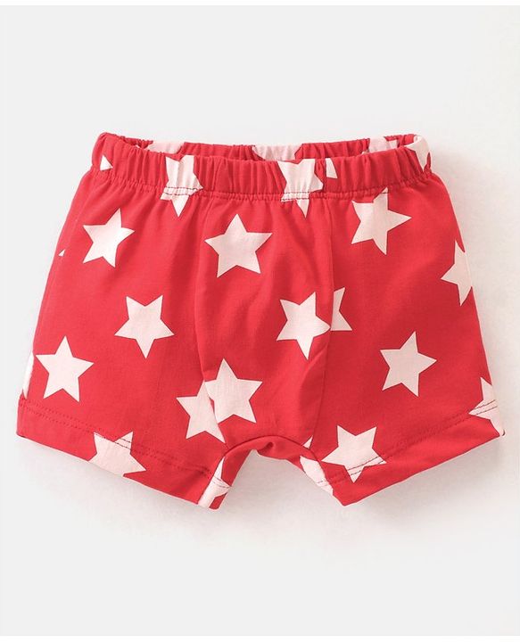 Babyhug Disney Single Jersey Knit Briefs With Mickey Mouse Graphics Pack Of 3 - Red Blue & White