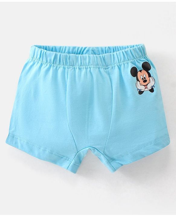 Babyhug Disney Single Jersey Knit Briefs With Mickey Mouse Graphics Pack Of 3 - Red Blue & White