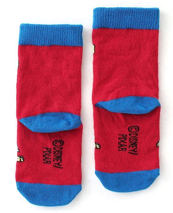 Cute Walk by Babyhug Disney Anti Bacterial Ankle Length Socks Cars Graphics Pack of 3  -  Multicolour
