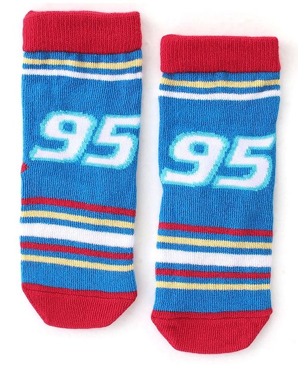 Cute Walk by Babyhug Disney Anti Bacterial Ankle Length Socks Cars Graphics Pack of 3  -  Multicolour