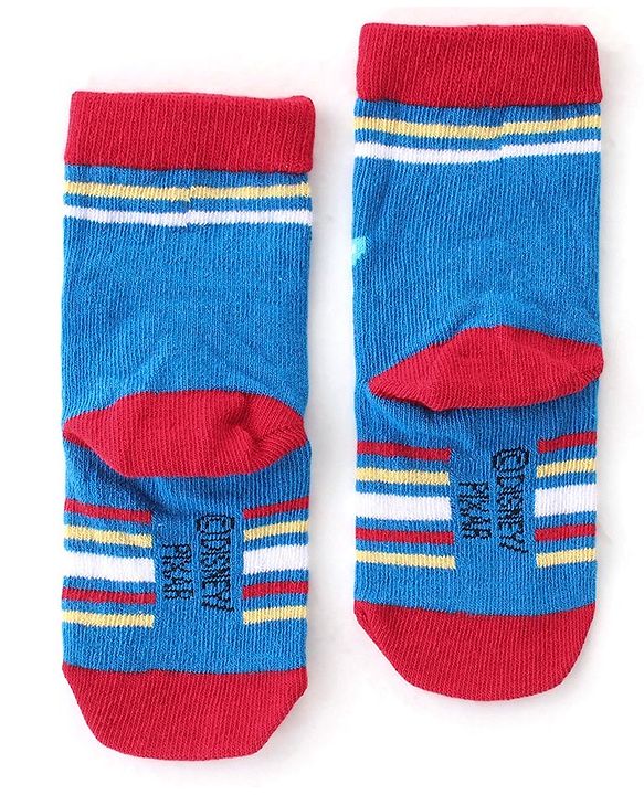 Cute Walk by Babyhug Disney Anti Bacterial Ankle Length Socks Cars Graphics Pack of 3  -  Multicolour