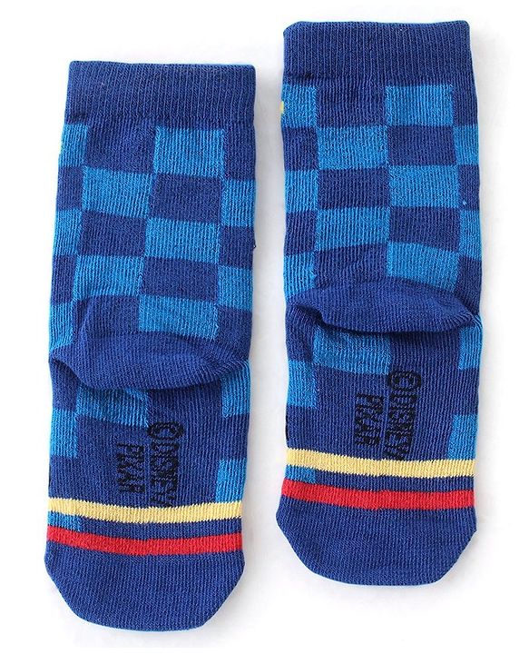 Cute Walk by Babyhug Disney Anti Bacterial Ankle Length Socks with Cars Graphics Pack of 3 - Multicolour