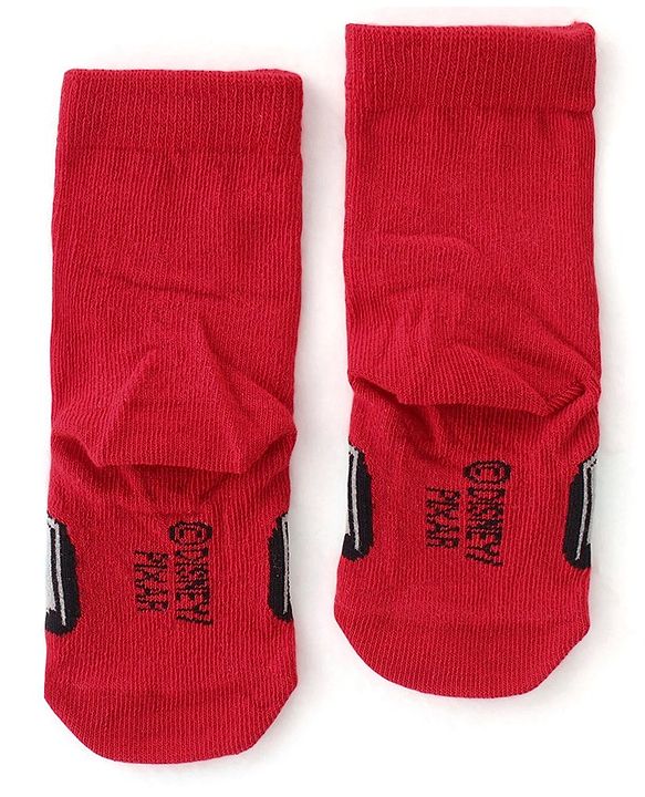 Cute Walk by Babyhug Disney Anti Bacterial Ankle Length Socks with Cars Graphics Pack of 3 - Multicolour