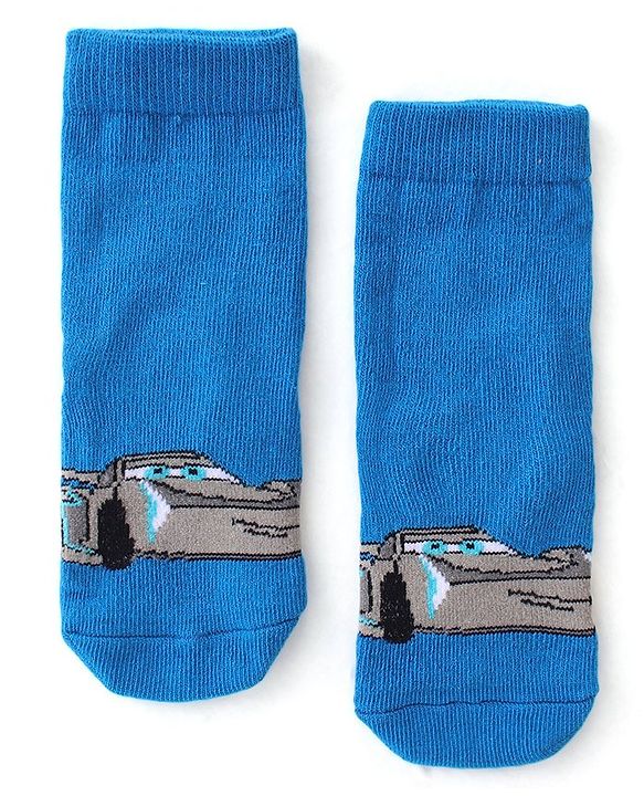Cute Walk by Babyhug Disney Anti Bacterial Ankle Length Socks with Cars Graphics Pack of 3 - Multicolour