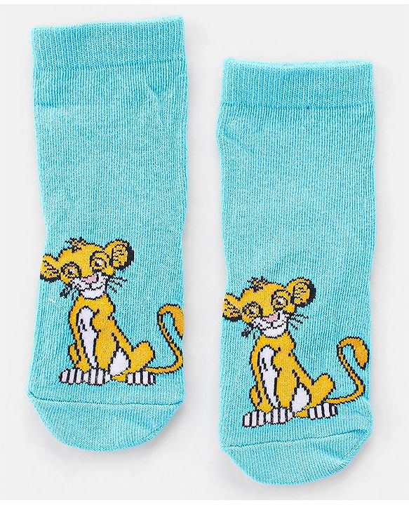 Cute Walk by Babyhug Disney Non Terry Anti-bacterial Ankle Length Socks Lion King Graphics Pack of 3 - Multicolour