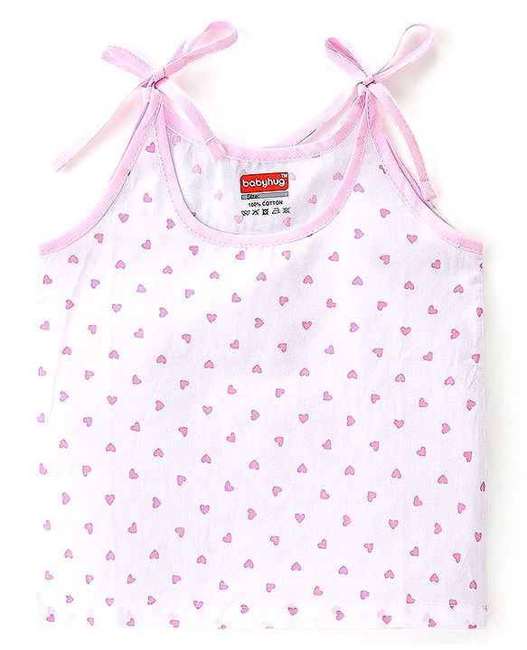 Babyhug 100% Cotton Woven Sleeveless Tie Knot Jhabla Heart Print  Pack of 3 - Multicolour