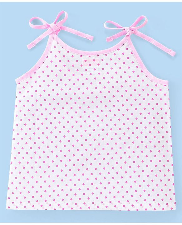 Babyhug 100% Cotton Tie Knot Jhablas With Apple Print Pack Of 5 - Pink
