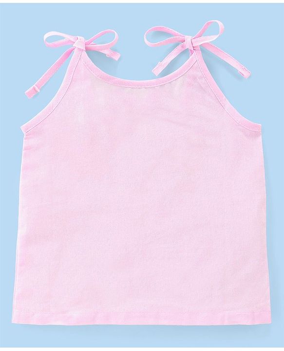 Babyhug 100% Cotton Tie Knot Jhablas With Apple Print Pack Of 5 - Pink