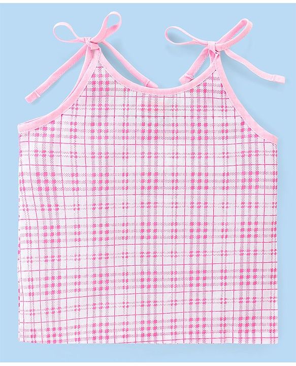 Babyhug 100% Cotton Tie Knot Jhablas With Apple Print Pack Of 5 - Pink