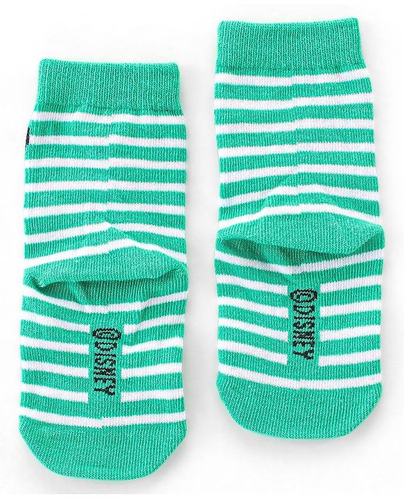 Cute Walk by Babyhug Disney Non Terry Ankle Length Anti-bacterial Socks Mickey Mouse Family Graphics Pack of 3 - Multicolour