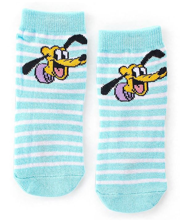 Cute Walk by Babyhug Disney Non Terry Ankle Length Anti-bacterial Socks Mickey Mouse Family Graphics Pack of 3 - Multicolour