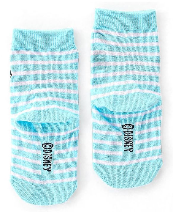 Cute Walk by Babyhug Disney Non Terry Ankle Length Anti-bacterial Socks Mickey Mouse Family Graphics Pack of 3 - Multicolour