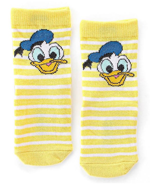 Cute Walk by Babyhug Disney Non Terry Ankle Length Anti-bacterial Socks Mickey Mouse Family Graphics Pack of 3 - Multicolour