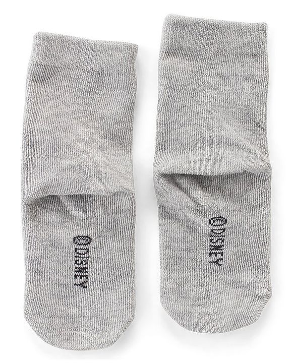 Cute Walk by Babyhug Non Terry Anti Bacterial Ankle Length Socks Mickey Mouse Family Design Pack of 3 - Multicolour