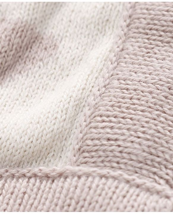 Babyhug Premium Knitted Cotton All Season Blanket Star Print - Beige White