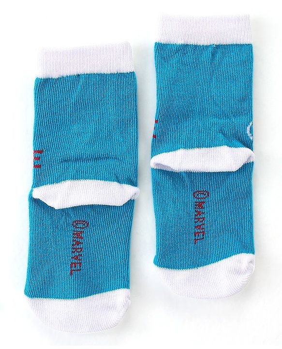 Cute Walk by Babyhug Non Terry Anti Bacterial Ankle Length Socks Marvel Avengers Graphics Pack of 3 - Multicolour