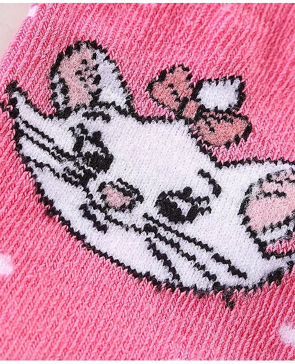 Cute Walk by Babyhug Disney  Cotton Blend Knit  Anti-Bacterial   Ankle Length Socks Aristocats Marie Graphics Pack of 3 - Multicolour