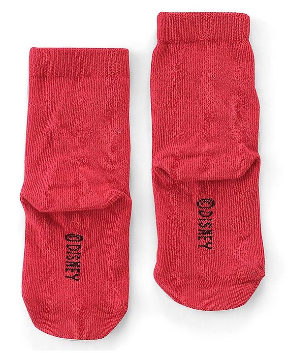 Cute Walk by Babyhug Disney   Cotton Blend Knit  Anti-Bacterial Ankle Length Socks Minnie Mouse Family Graphics Pack of 3 - Multicolour