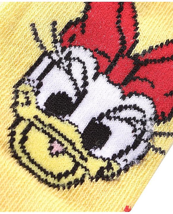 Cute Walk by Babyhug Disney   Cotton Blend Knit  Anti-Bacterial Ankle Length Socks Minnie Mouse Family Graphics Pack of 3 - Multicolour