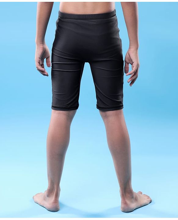 Pine Active  Swimming Trunk with Text Print - Black
