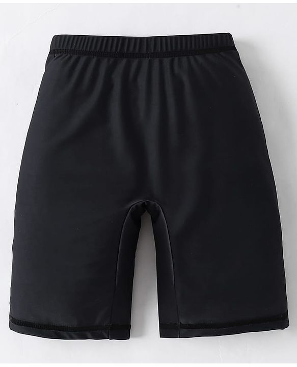 Pine Active  Swimming Trunk with Text Print - Black