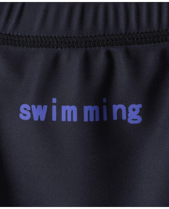 Pine Kids  Swimming Trunk with Text Print - Black