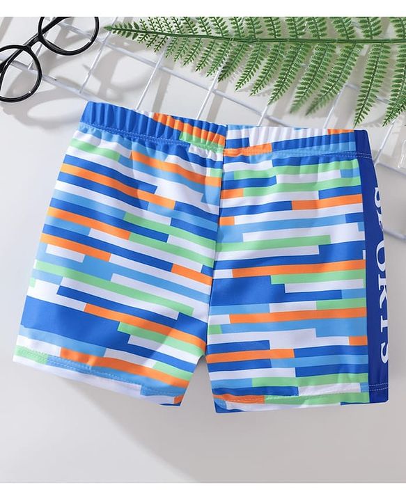 Pine Kids Striped Swimming Trunk - Blue