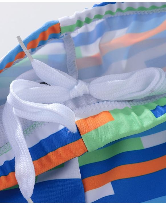 Pine Kids Striped Swimming Trunk - Blue