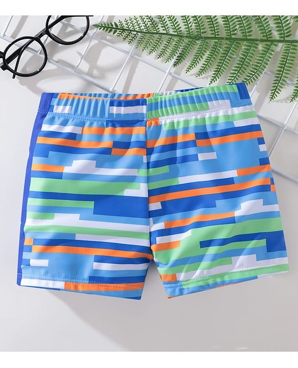 Pine Kids Striped Swimming Trunk - Blue