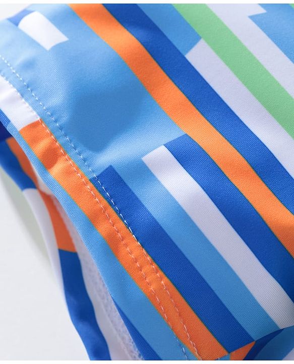 Pine Kids Striped Swimming Trunk - Blue