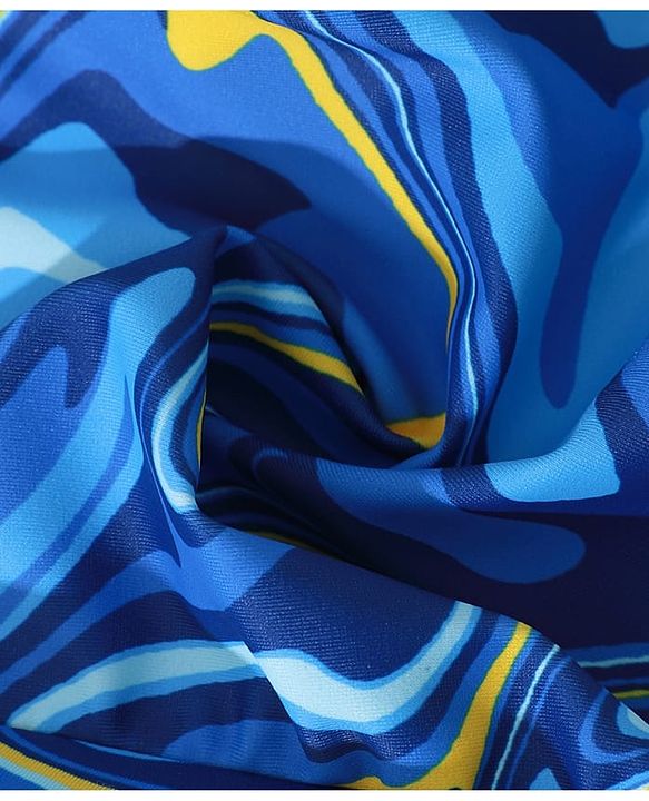 Pine Kids Swimming Trunks Marble Print - Blue