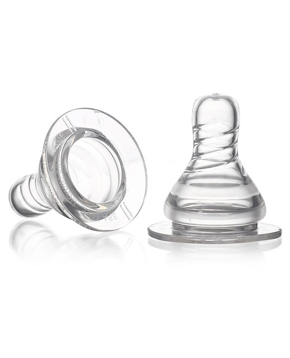 Babyhug Slow Flow Silicone Nipples Pack of 2 - Transparent