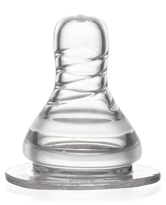 Babyhug Slow Flow Silicone Nipples Pack of 2 - Transparent