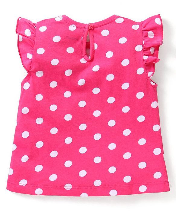 Babyhug Cotton Knit Half Sleeves T-Shirts Strawberry & Polka Dot Graphics Pack of 2 - Multicolour