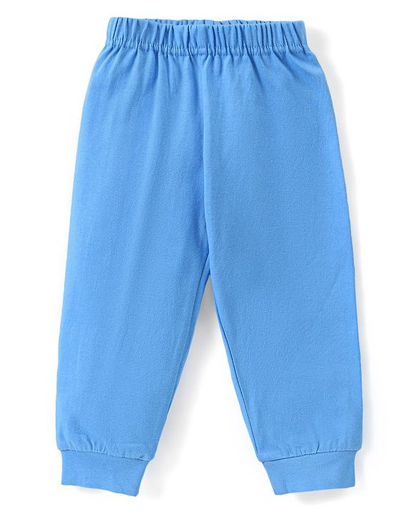 Babyhug Single Jersey Knit Half Sleeves Nightsuit Doctor Print - Blue