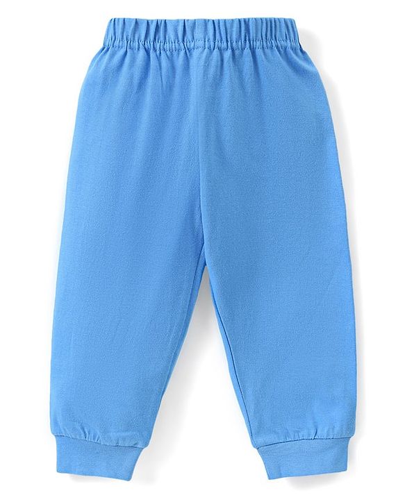 Babyhug Single Jersey Knit Half Sleeves Nightsuit Doctor Print - Blue